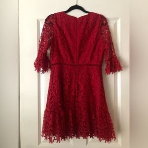 BB Dakota Red Lace Dress size 8